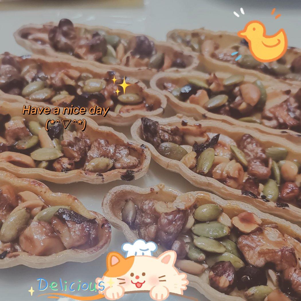 视频🚢一次搞定3种口味｜焦糖坚果糯米船｜不测温，不冷冻｜低糖｜简单｜0难度