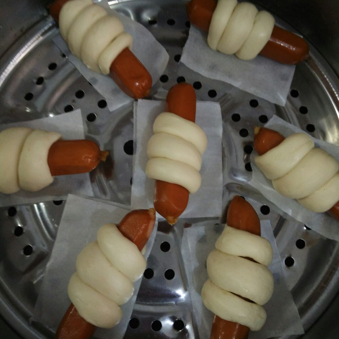 快手火腿卷～一次发酵