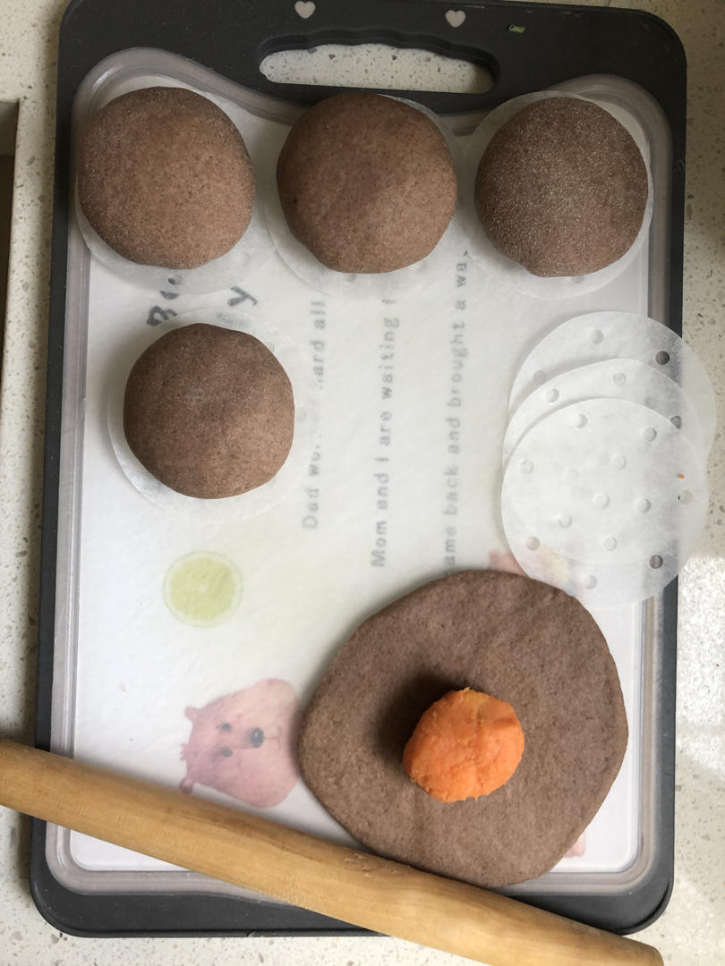 【零失败】全黑麦红薯馒头 减脂不胖 无糖无水无油 超好吃