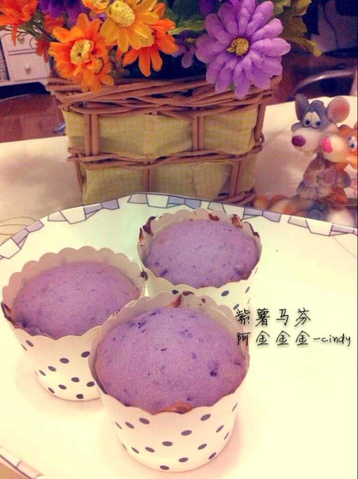 紫薯马芬（无油低脂健康）的做法