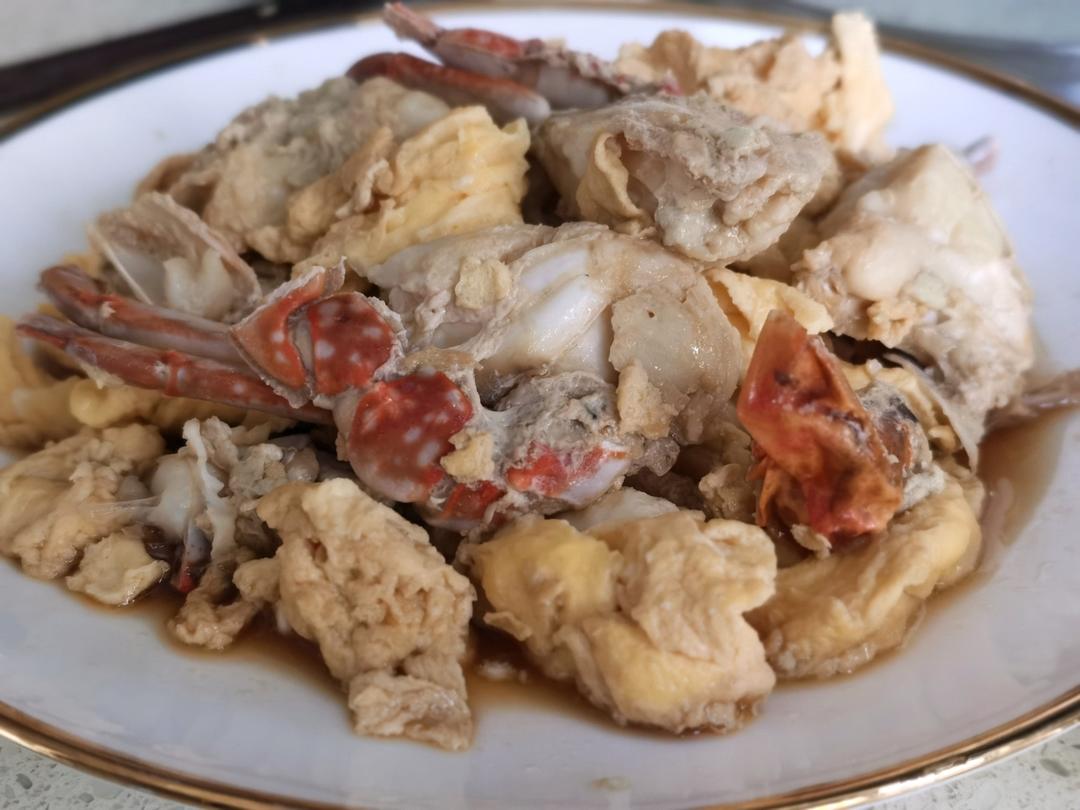 螃蟹虾仁炒鸡蛋