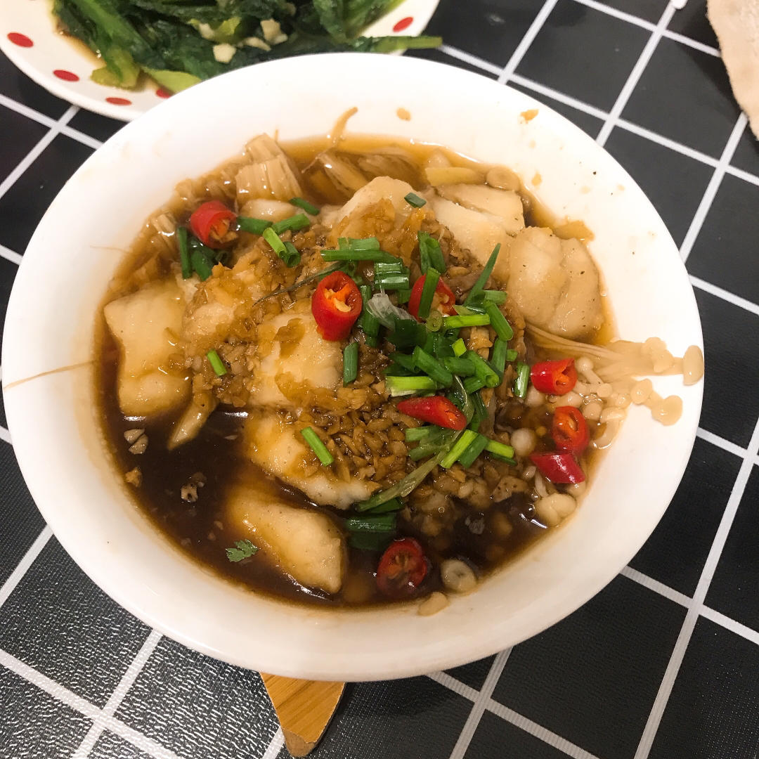 🔥好吃不胖❗️蒜蓉金针菇蒸巴沙鱼❗️