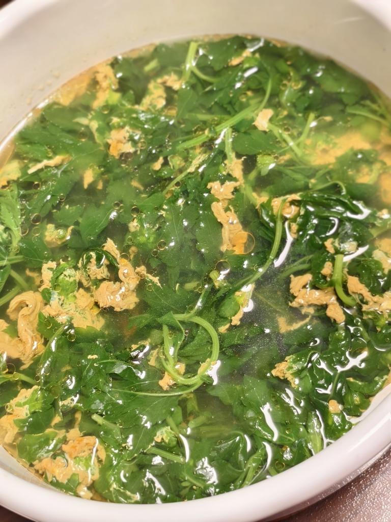 夏日菊花脑蛋汤