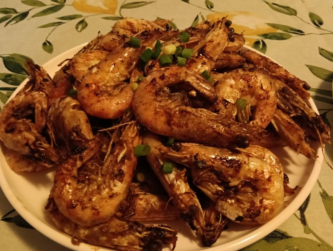 香煎黑虎虾