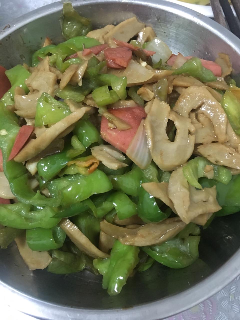 青椒炒面筋