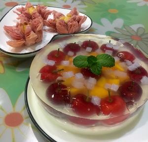 美出天际的水果玫瑰花果冻蛋糕的做法 步骤29