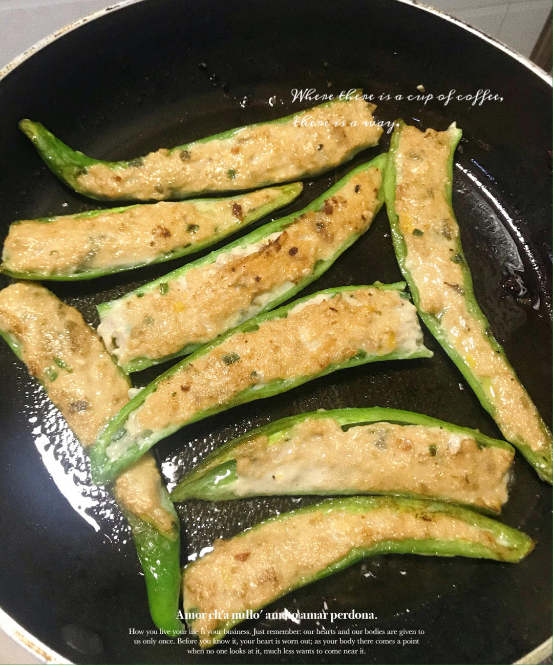 鲮鱼肉酿青椒