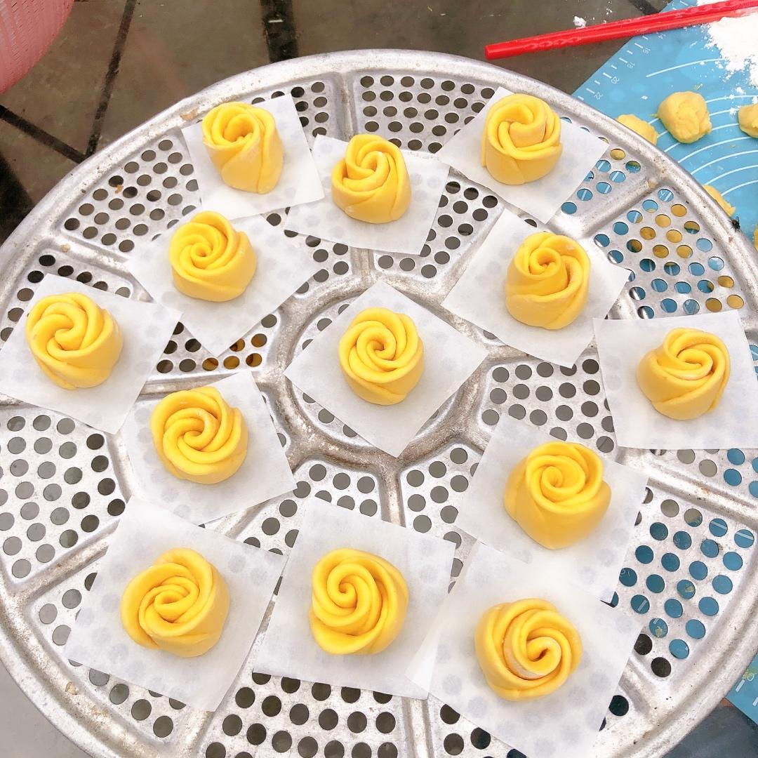南瓜玫瑰花馒头
