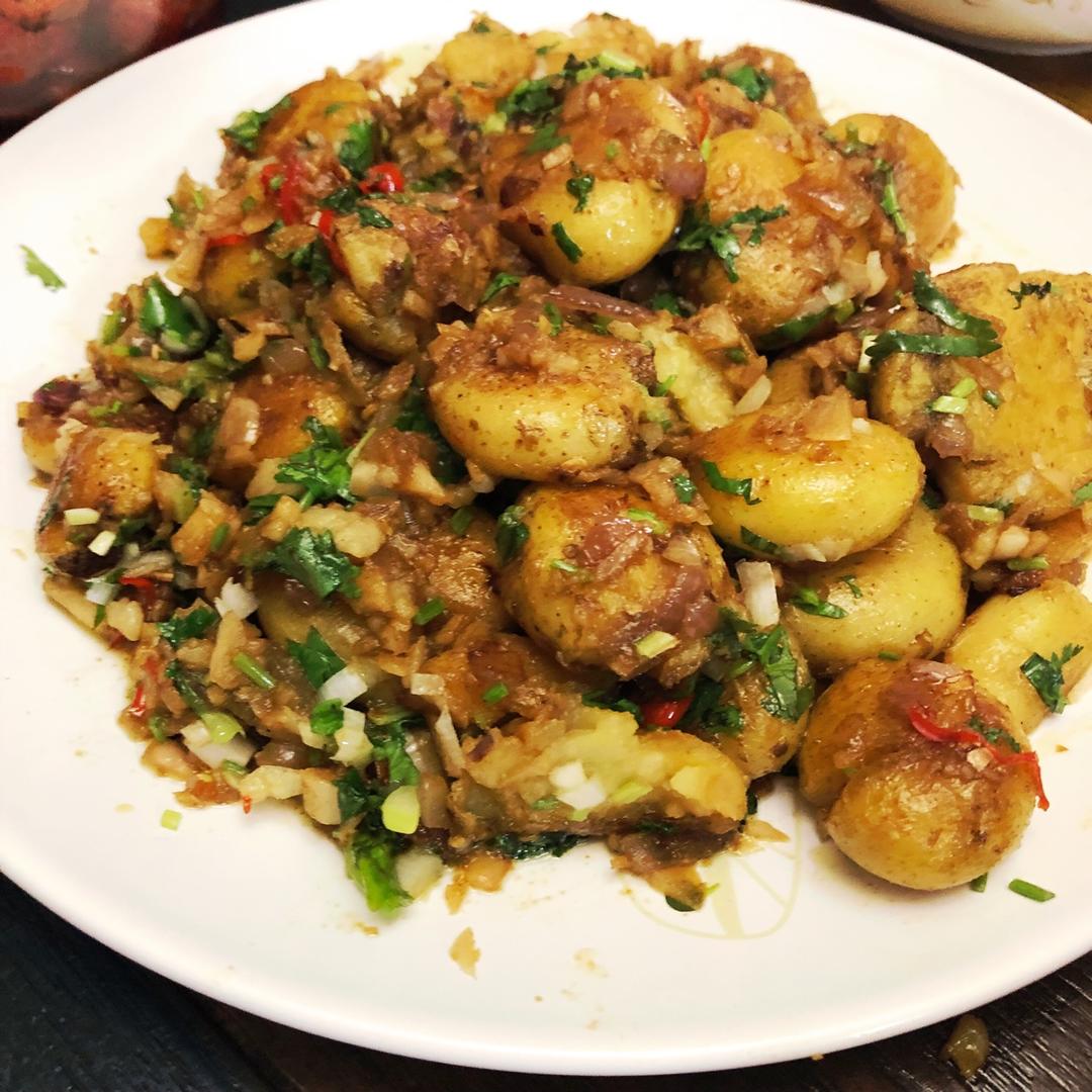 孜然香辣煎小土豆