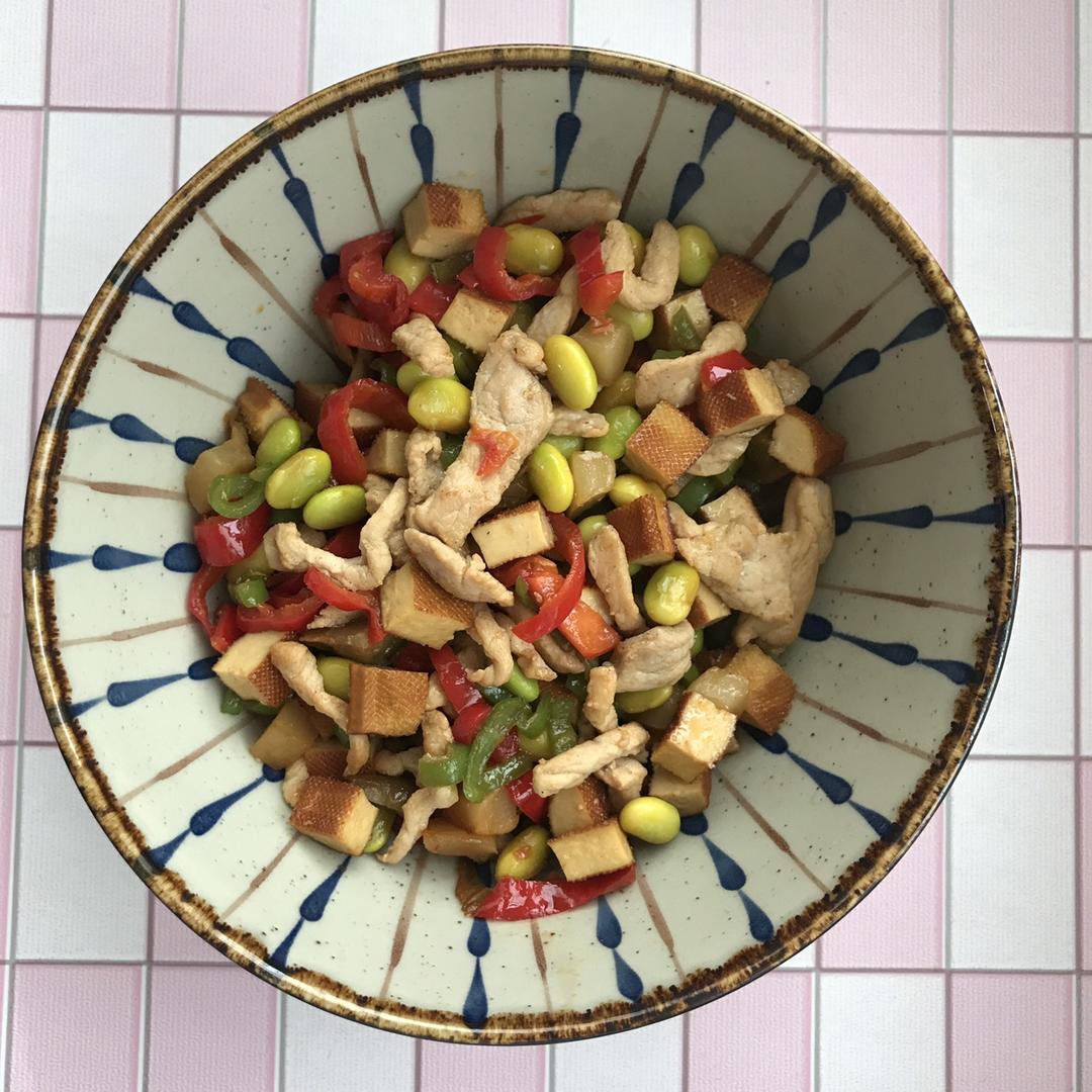 『妈妈的料理』毛豆干子炒肉丝