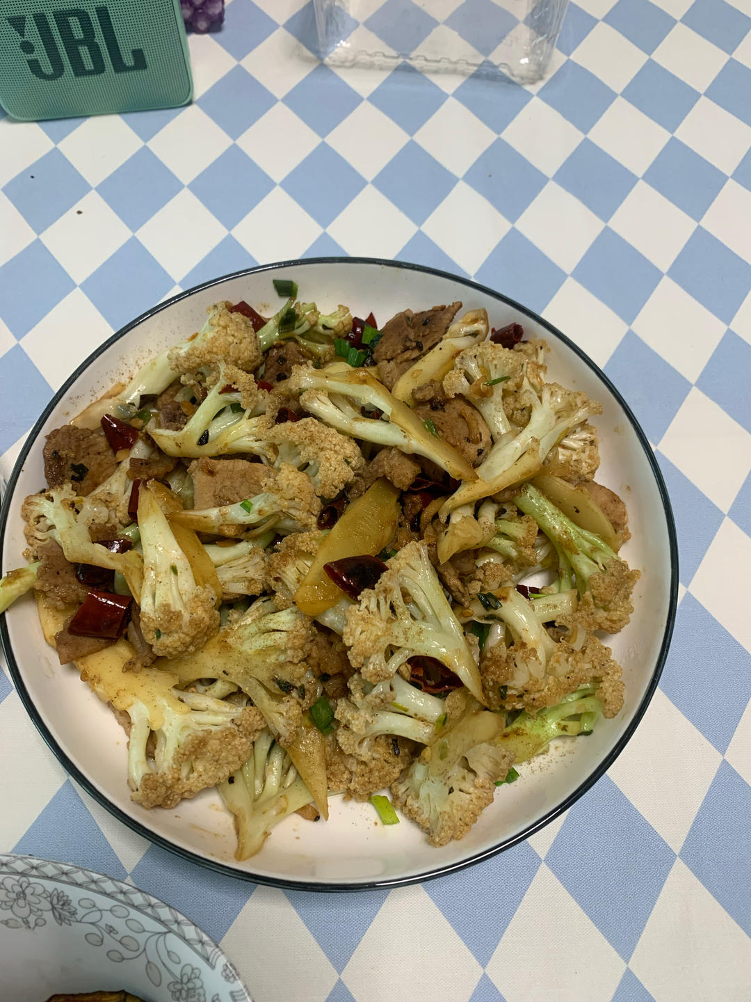 干煸菜花（花菜炒肉）