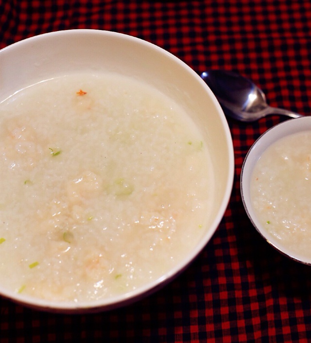 小米虾滑粥