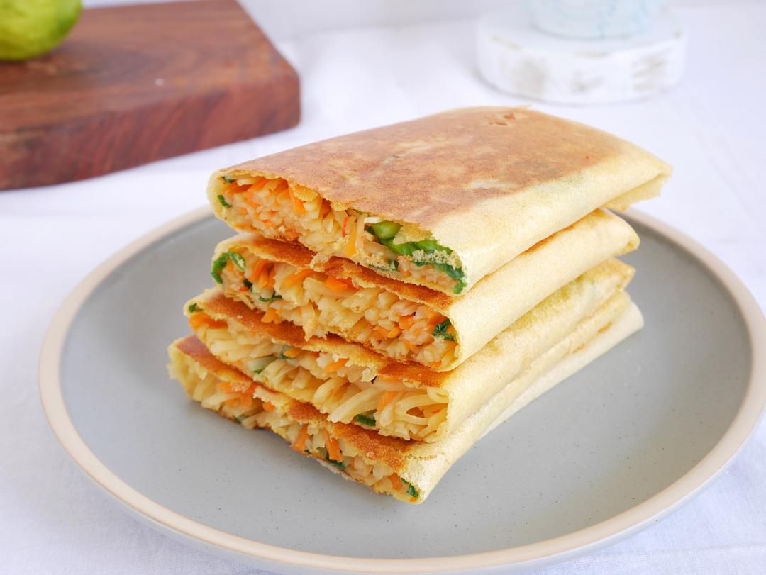 不揉面～不烙饼❗️快手版～家常土豆丝卷饼