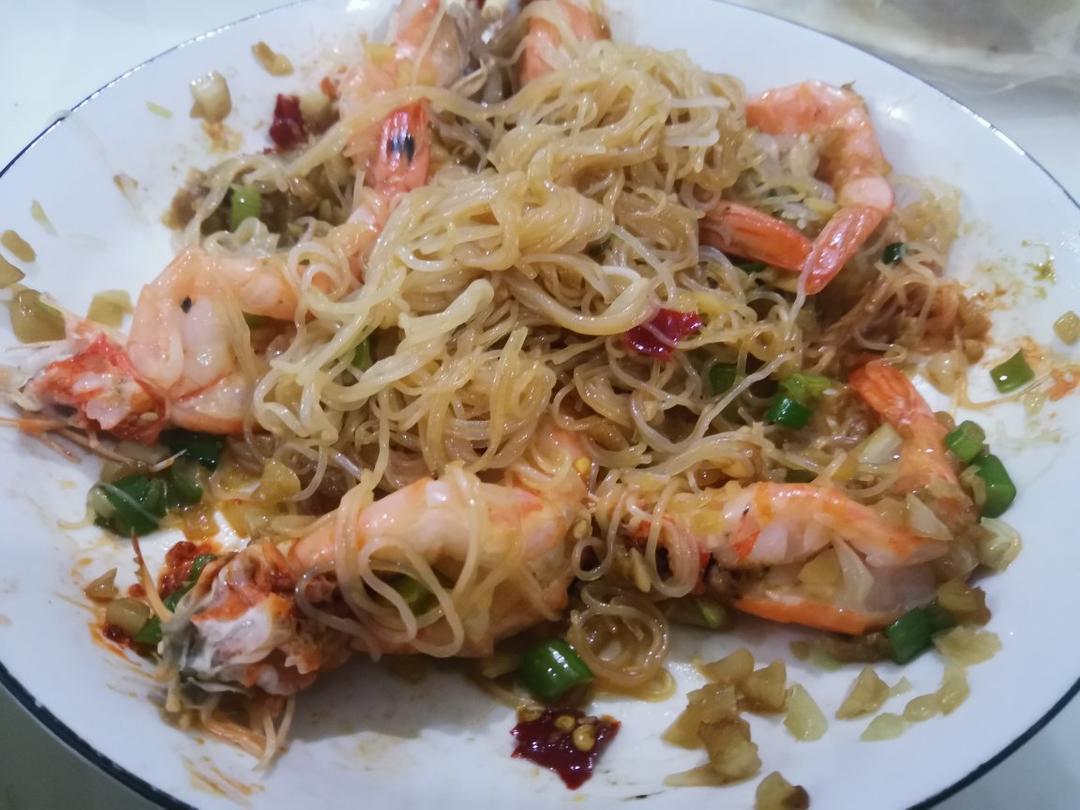 蒜蓉粉丝蒸虾完整版#秋季保胃战#
