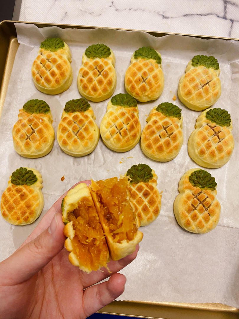 陈小pui做的酸甜酥软—小菠萝可爱百分百凤梨酥