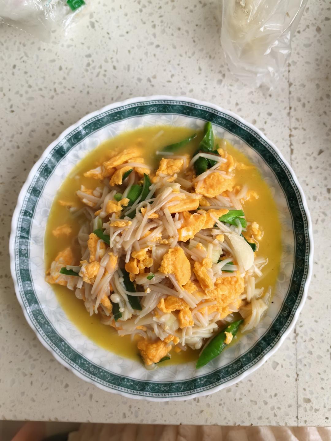 金针菇炒鸡蛋