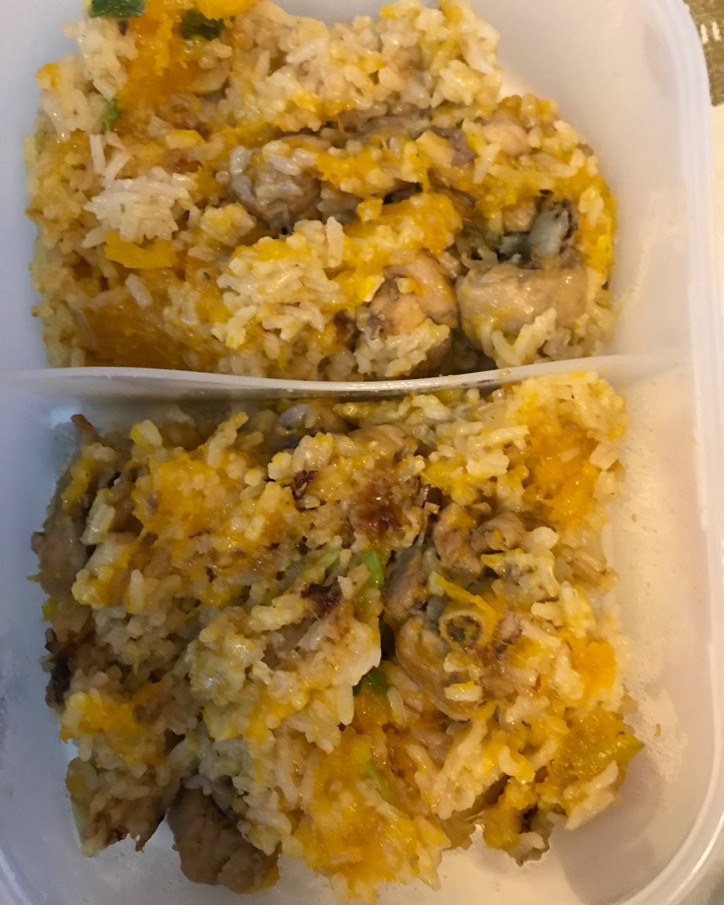电饭煲南瓜鸡肉焗饭