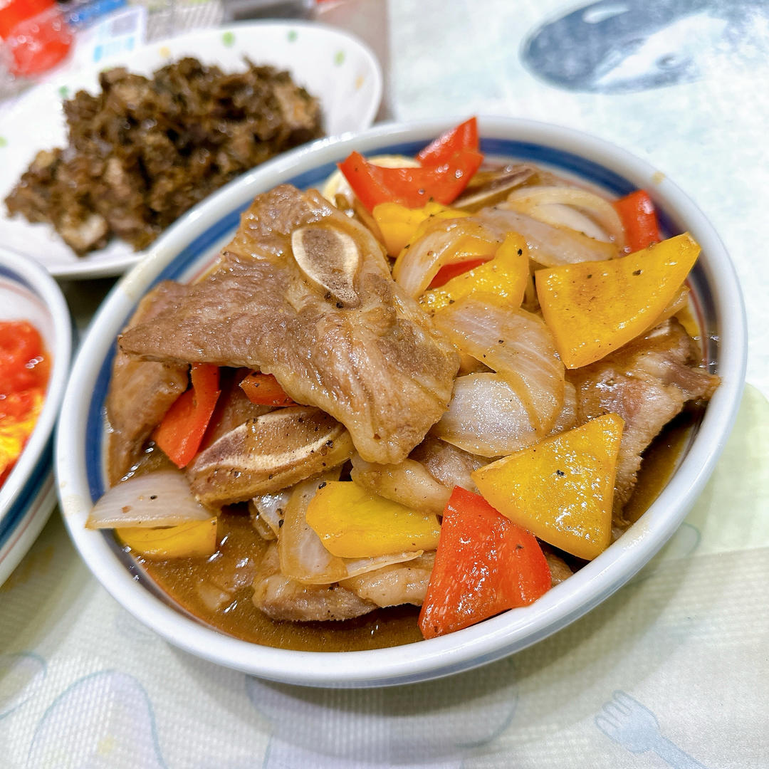 黑椒年糕牛仔骨‼️终于在家做出餐厅的味道啦