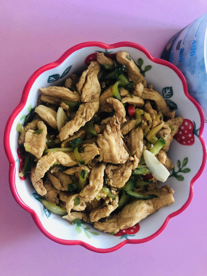 好吃不胖‼️低脂低热量 超简单青瓜炒鸡胸肉