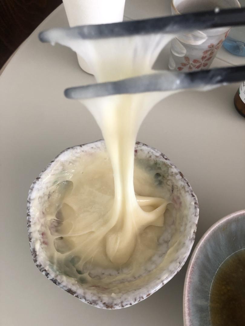 拉丝麻薯隔夜冷藏不变硬的实验成功，三夜依然拉丝