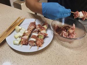 日式鸡葱串--烤箱版的做法 步骤2