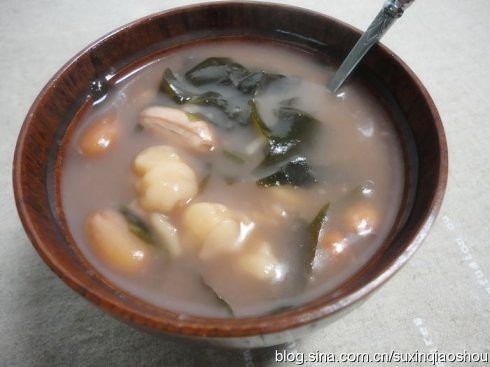 花生海带疙瘩汤的做法
