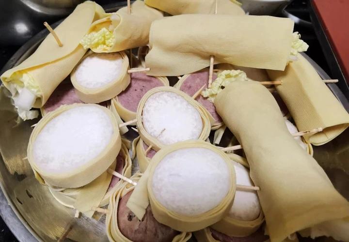 火腿豆皮卷