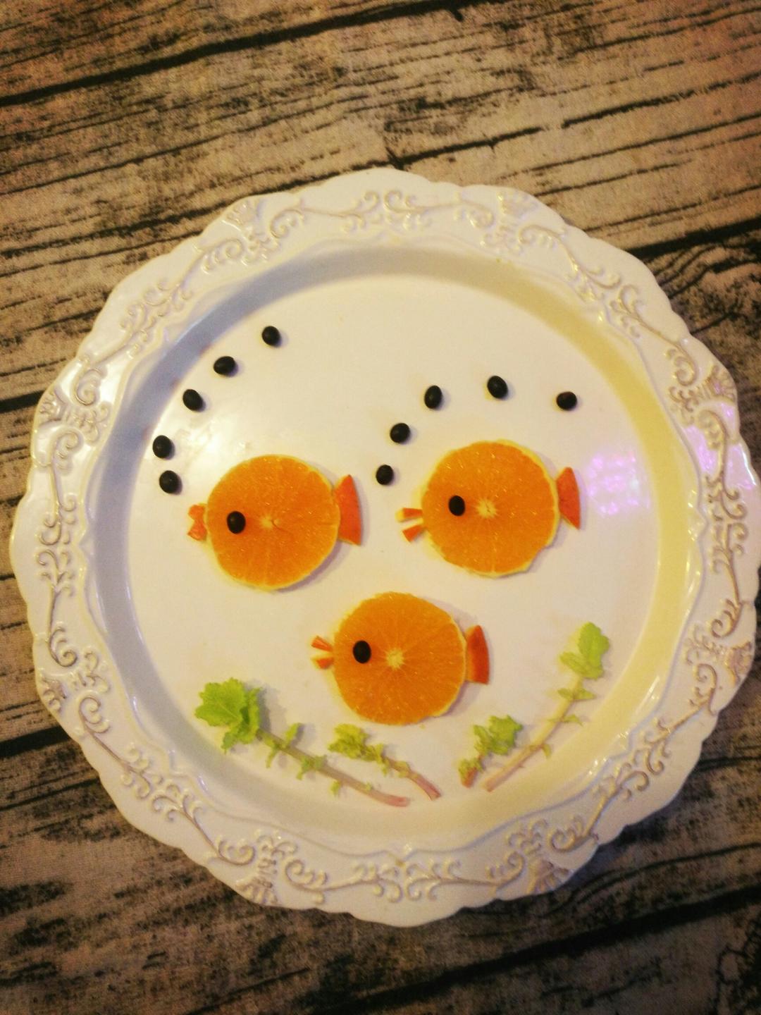 橙子拼盘,蝴蝶造型(创意水果)