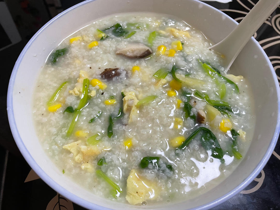 健康美味素食青菜粥