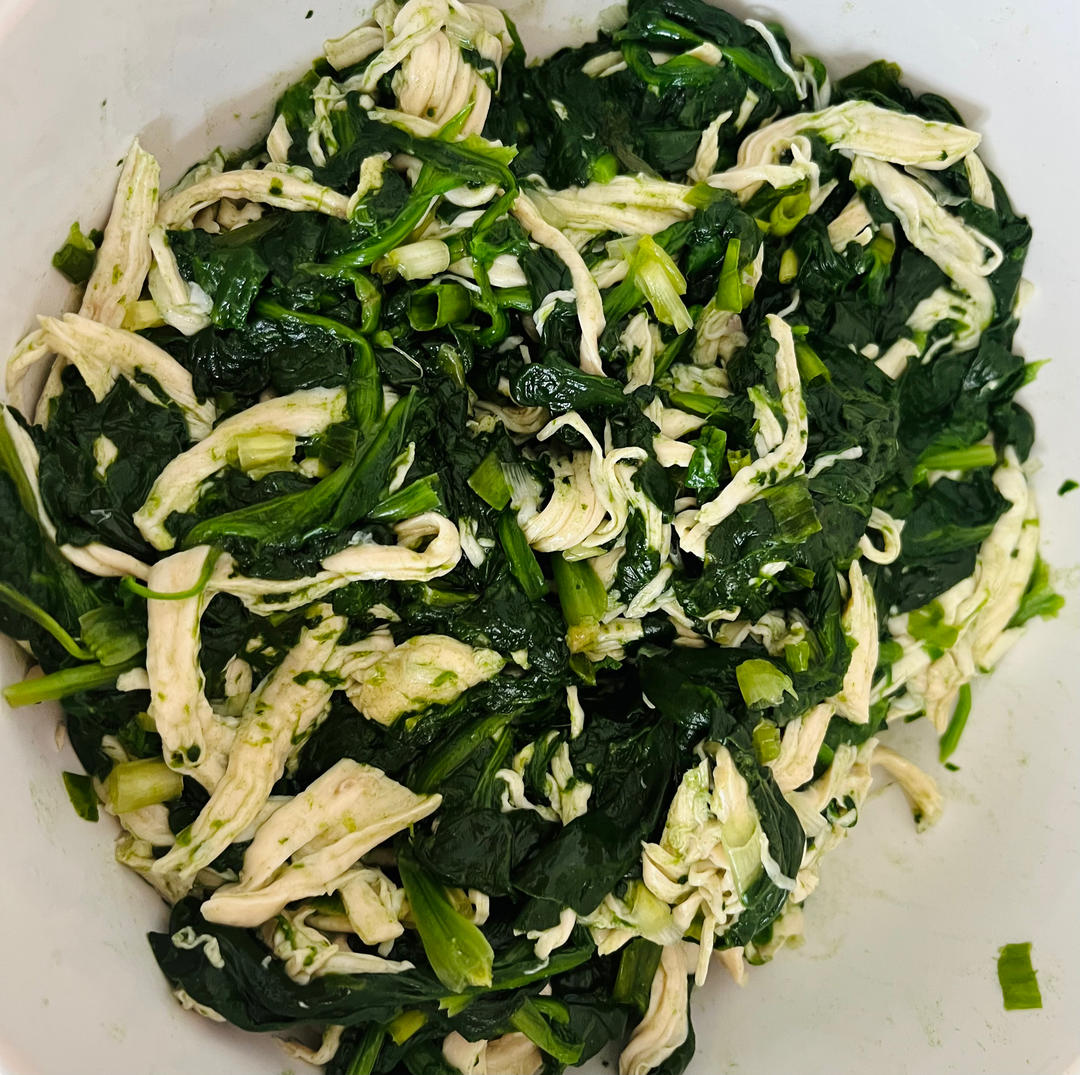 鸡丝菠菜