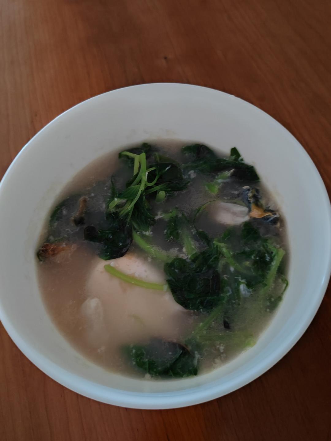 上汤皮蛋苋菜