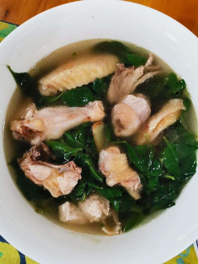 【鸡汤浸枸杞叶的做法步骤图,怎么做好吃】子飞鱼331_下厨房