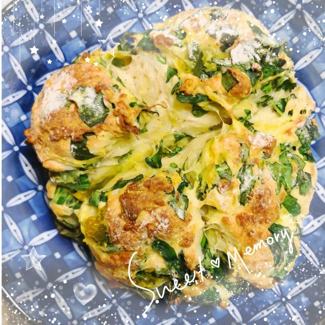 菠菜南瓜奶酪丹波面包丨健康·烘焙