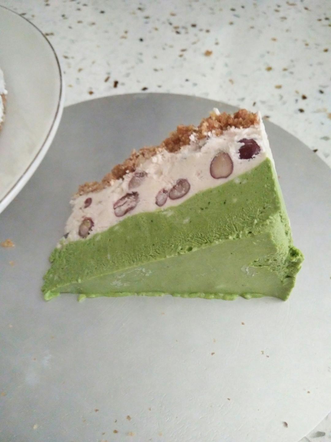 抹茶红豆冻芝士
