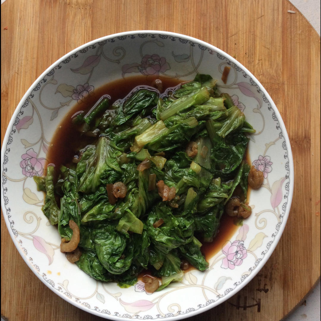 大头哥的海米炒生菜