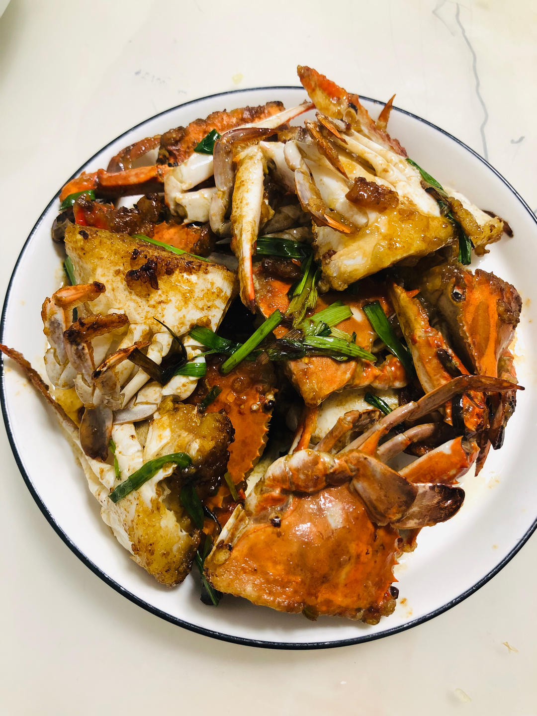 葱姜炒梭子蟹（very easy）