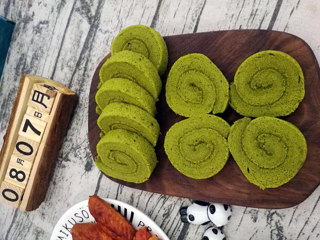 抹茶蜜豆蛋糕卷