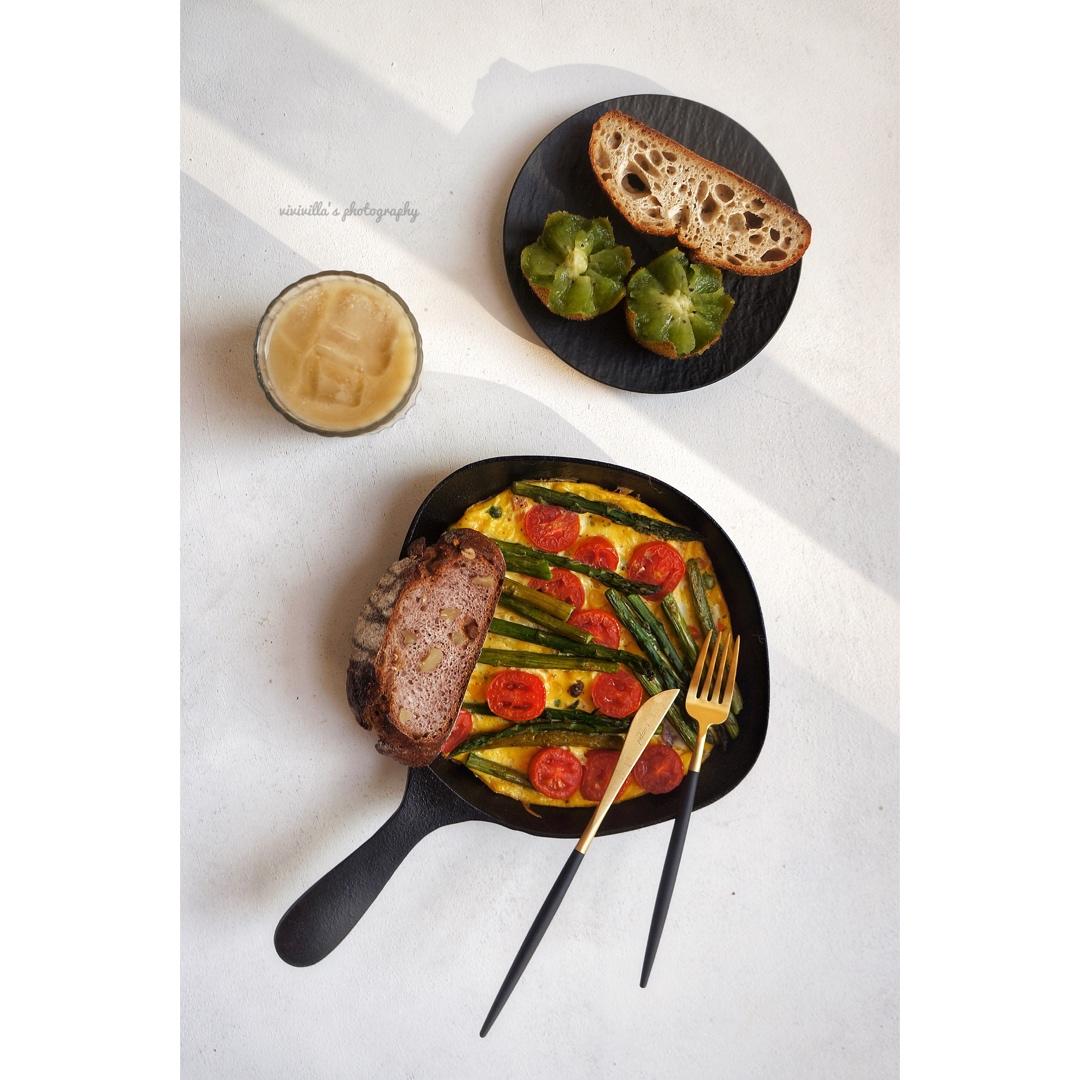 剩菜料理之光frittata 【北鼎烤箱食谱】