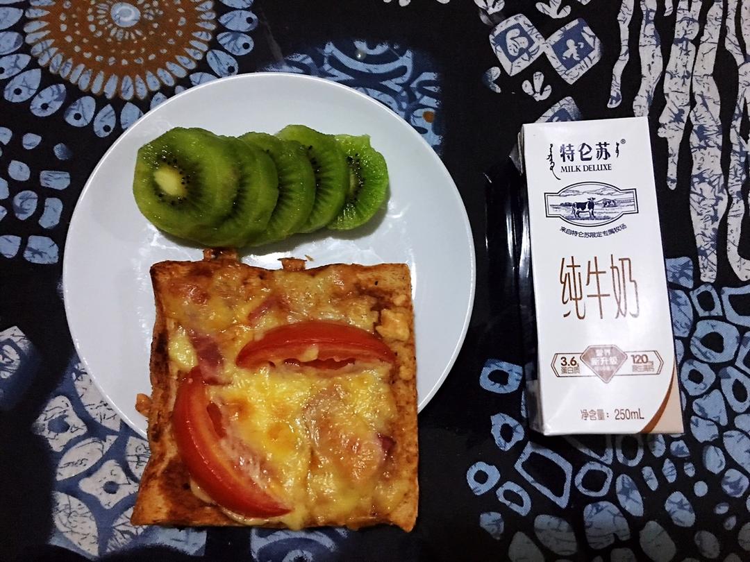 吐司培根小批萨