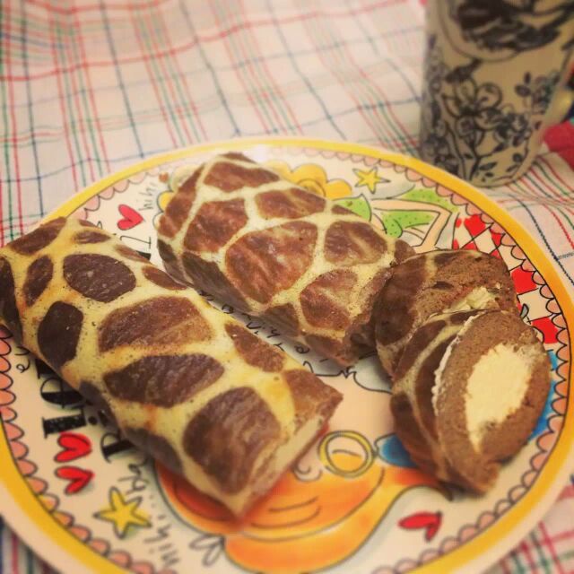 超萌长颈鹿蛋糕卷