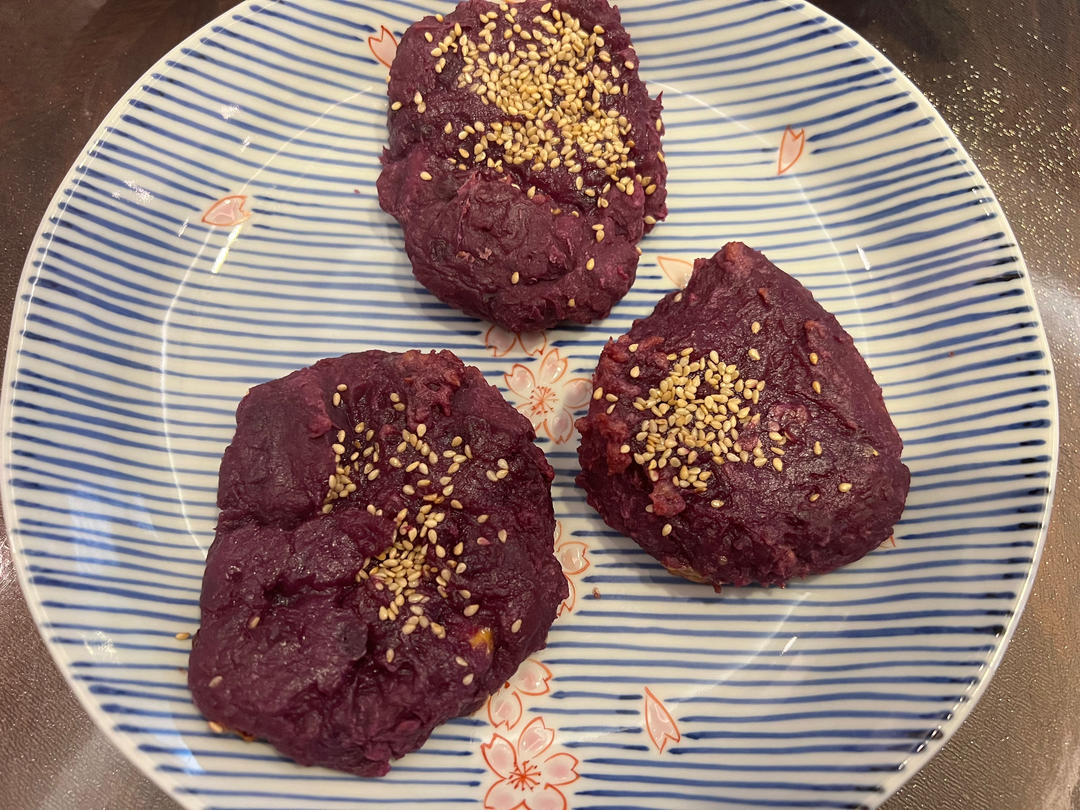 厨房小白做🍠芝士紫薯小方