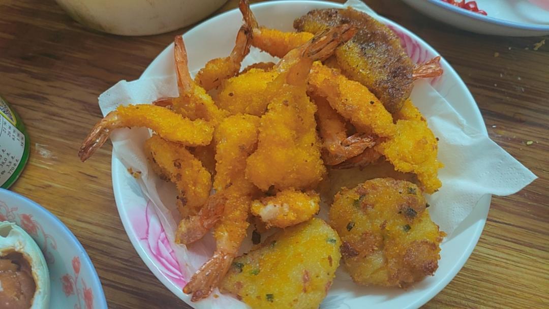 面包糠炸虾