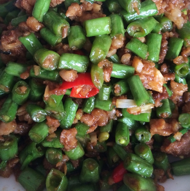 肉沫豆角下饭菜