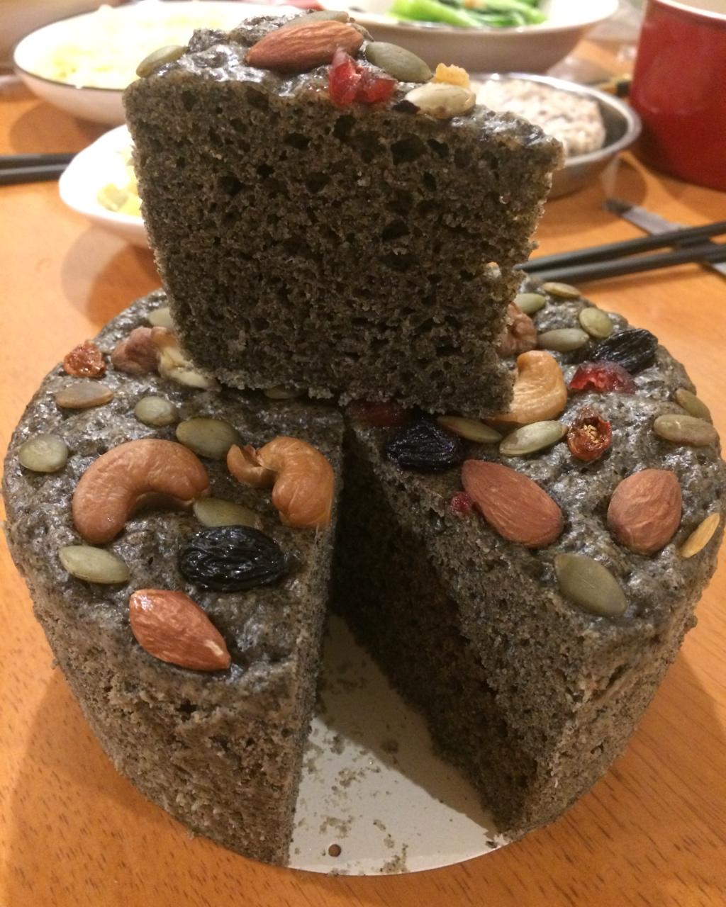 奶香黑芝麻发糕