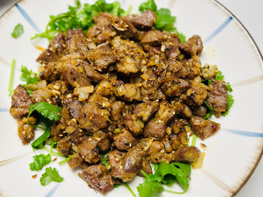 嘎嘣脆的孜然羊肉
