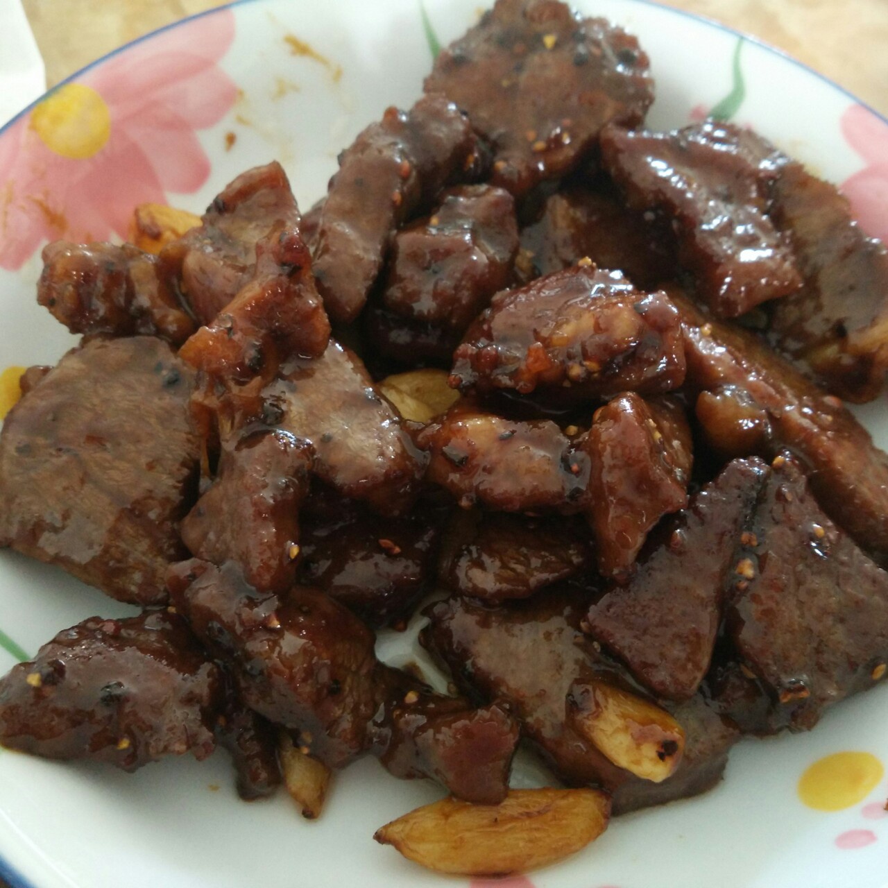 黑蒜子牛肉粒