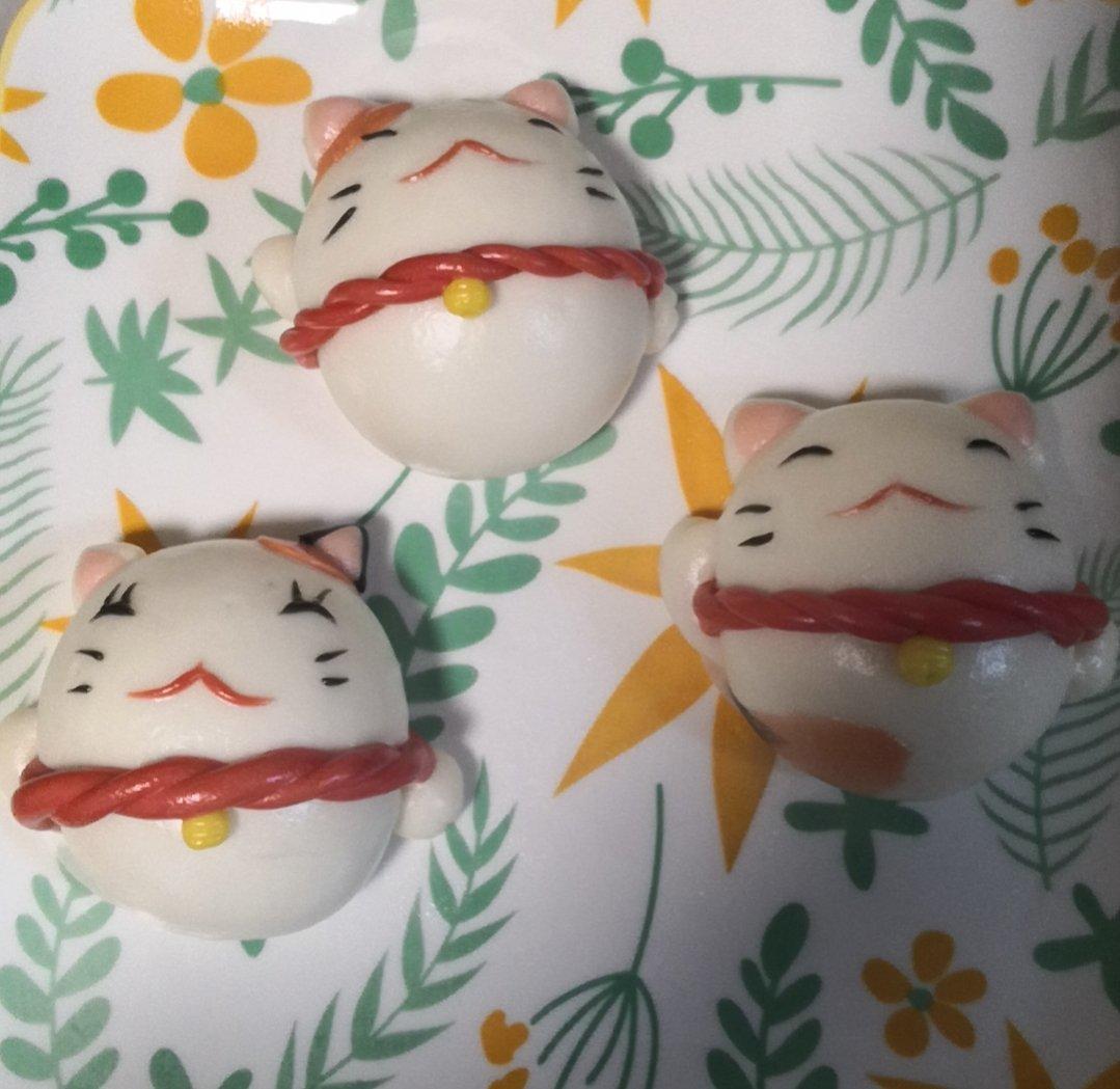招财猫卡通包造型馒头