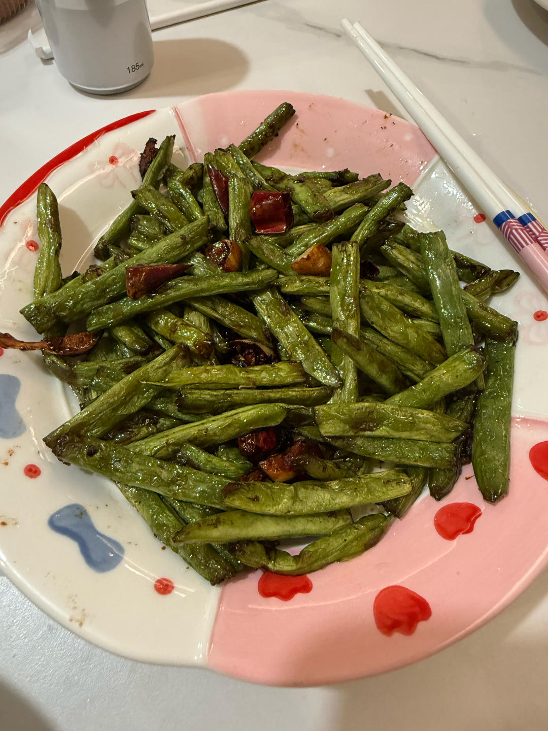 非常简单美味的家常菜～干煸四季豆