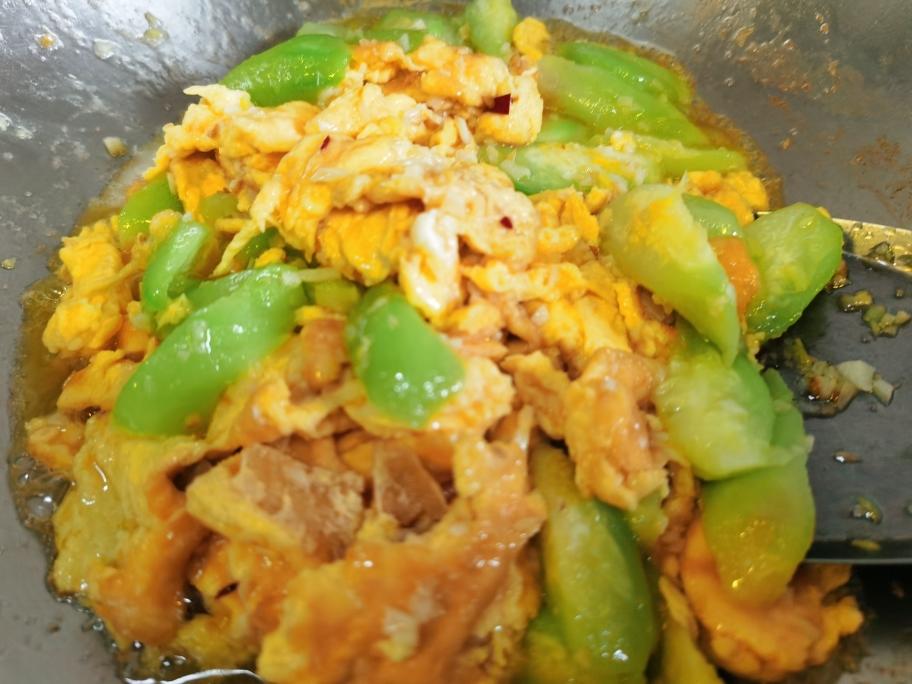 时令减脂菜——丝瓜炒蛋