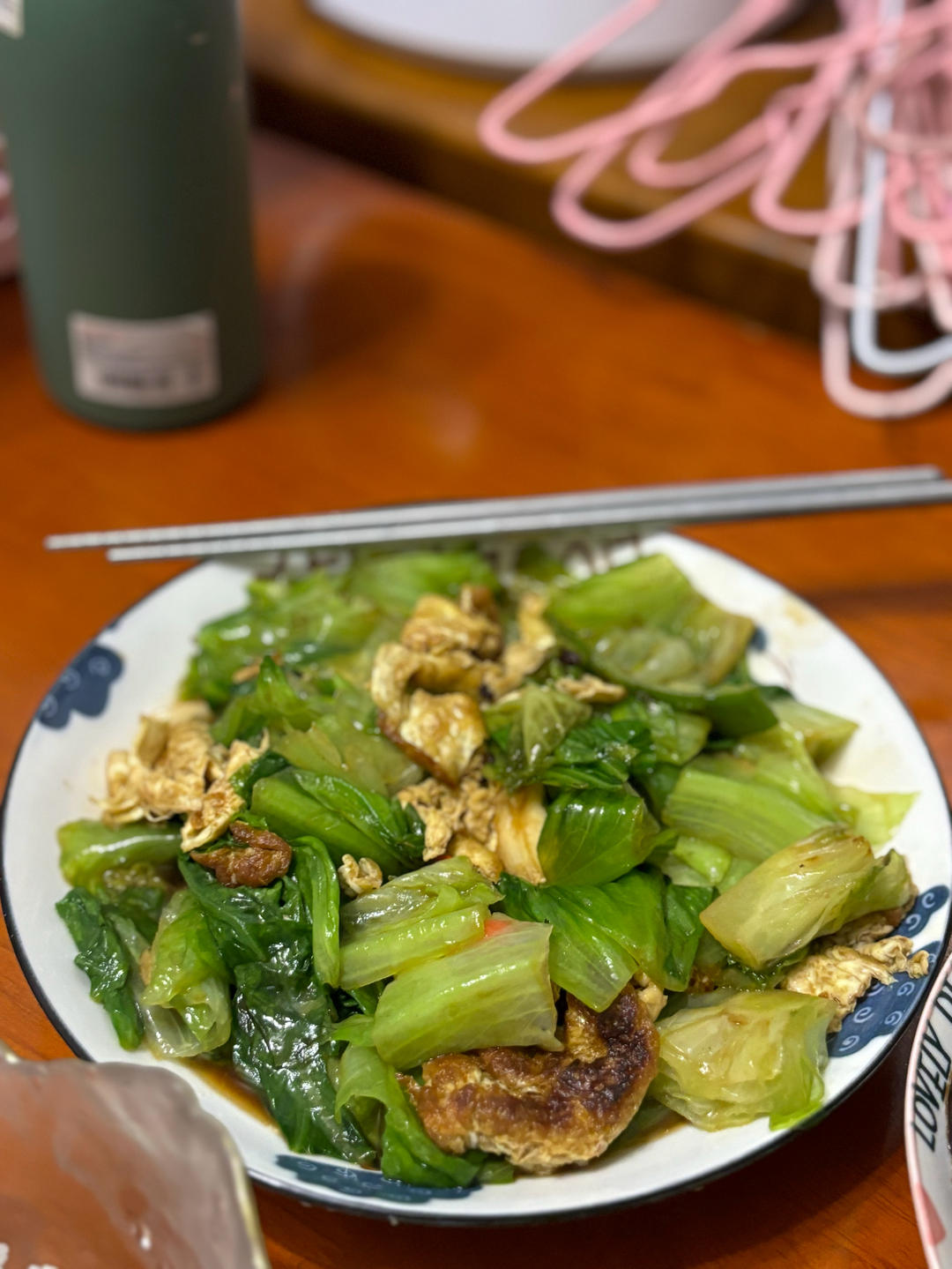 生菜炒鸡蛋很下饭🌶️